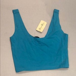 Blue Crop Top